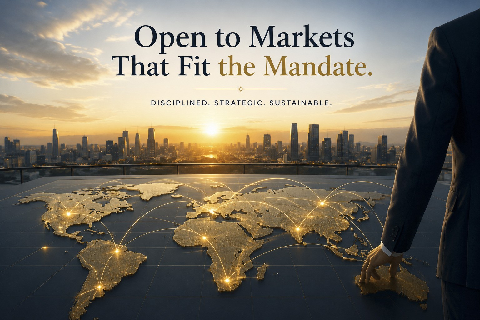 Open to Markets That Fit the Mandate — disciplined, strategic, sustainable
